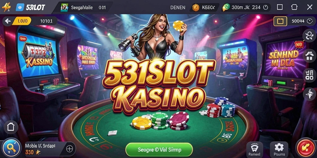 Tampilan screenshot gameplay 531SLOT dengan berbagai tema menarik.