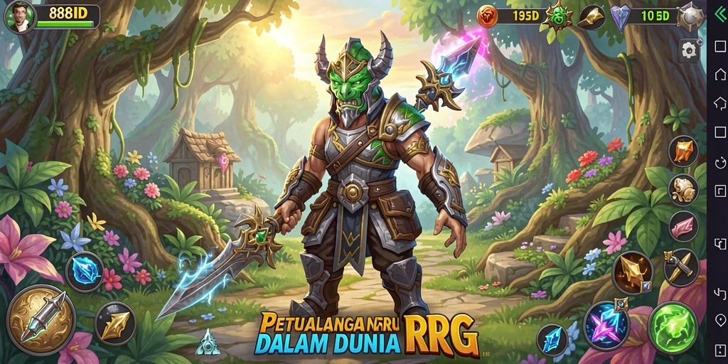 Screenshot gameplay RPG yang menampilkan petualangan mendebarkan di 88ID.