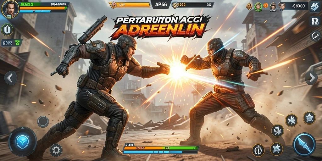 Screenshot gameplay menampilkan aksi seru dan grafis mengesankan.