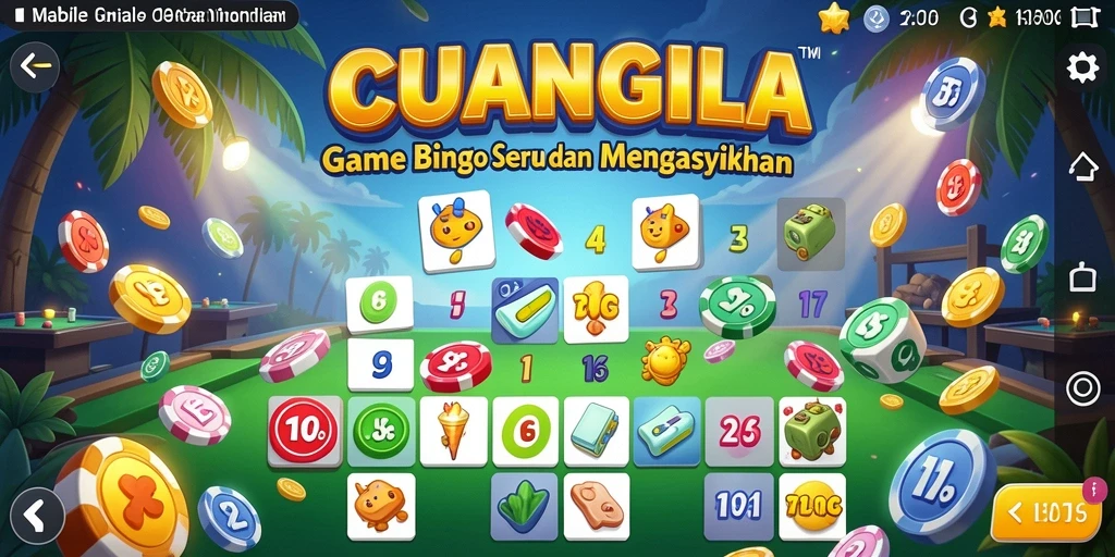 Tampilan gameplay seru dari CUANGILA yang menyajikan Bingo