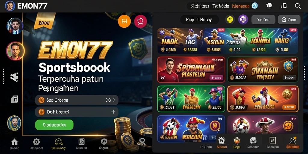 Tampilan gameplay menarik dari aplikasi Sportsbook EMON77.