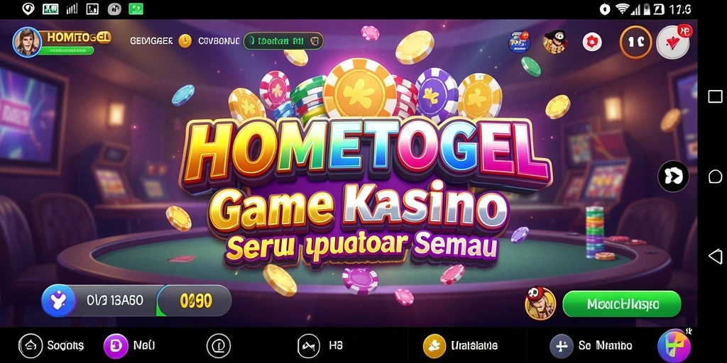 Tampilan menarik dari gameplay HOMETOGEL di kasino.