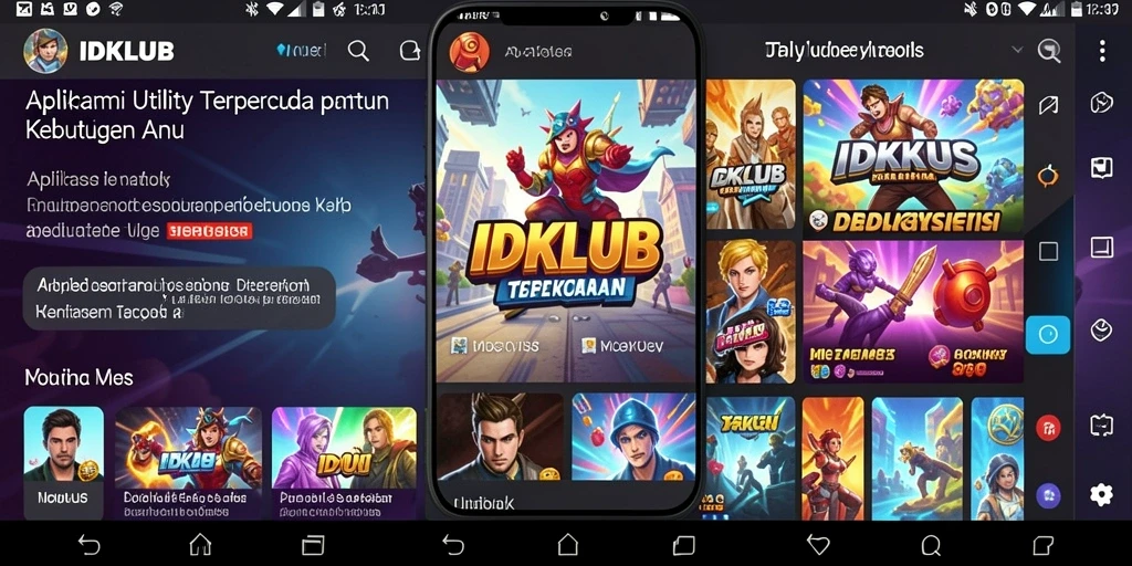Tampilan antarmuka user-friendly aplikasi IDKLUB untuk manajemen tugas.