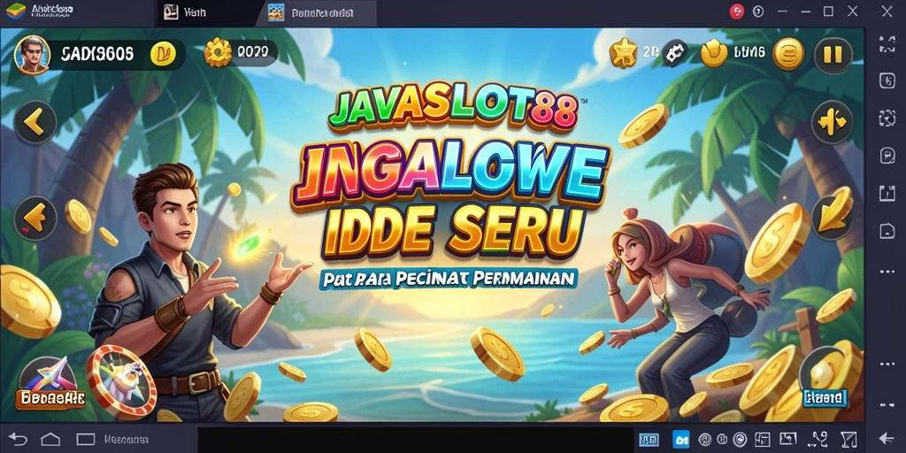 Screenshot utama JAVASLOT88 menampilkan gameplay seru dengan slot berputar.
