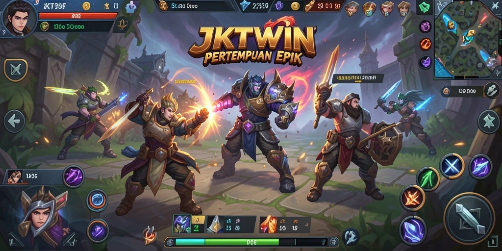 Gameplay seru dalam JKTWIN dengan karakter unik dan strategi mendalam.