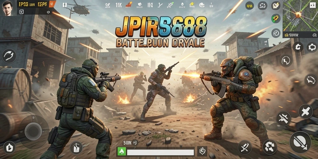 Gameplay mendebarkan dalam JPS88 dengan aksi pertempuran Battle Royale.