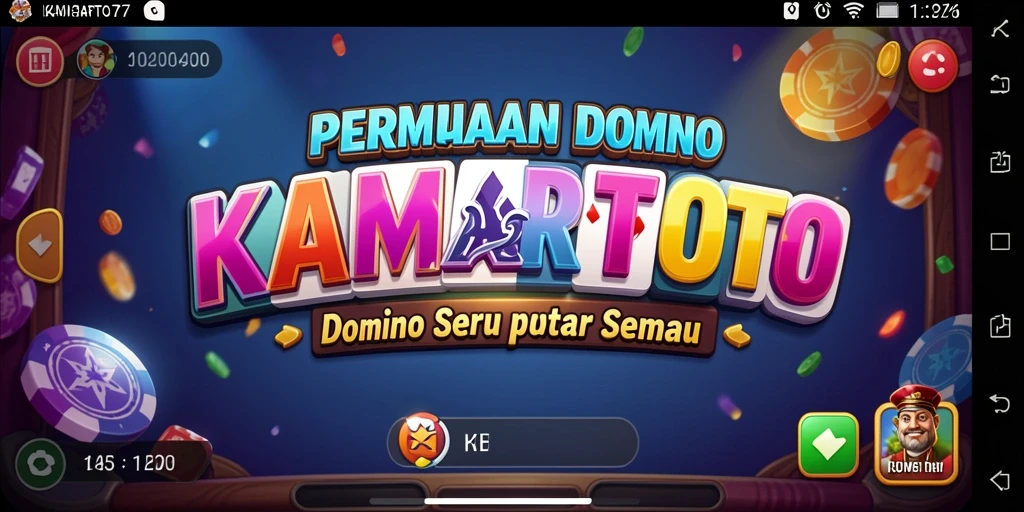 Tampilan gameplay Domino yang seru dan interaktif.
