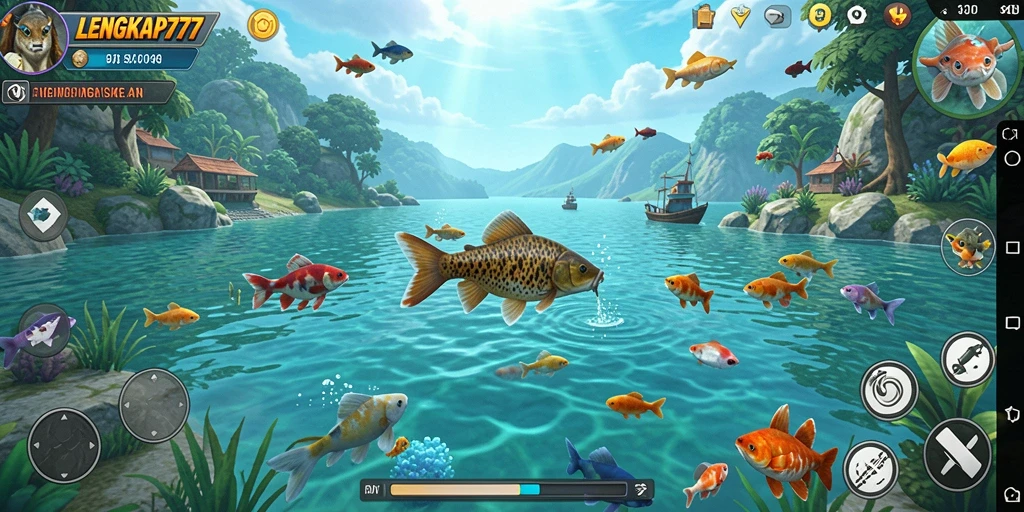 Gameplay menarik dari LENGKAP777 saat menangkap ikan.