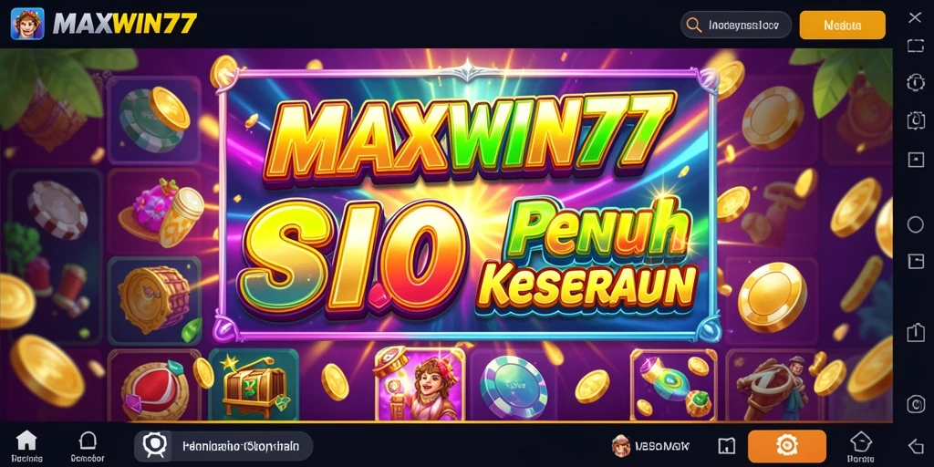 Tampilan menarik dari gameplay MAXWIN77 dengan berbagai simbol Slot.