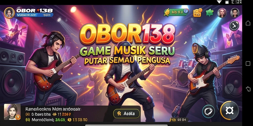Tampilan gameplay menarik OBOR138 dengan antarmuka warna-warni.