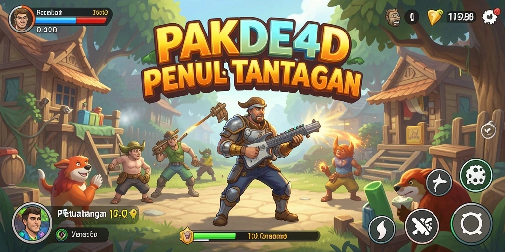 Tampilan screenshot PAKDE4D menampilkan aksi gameplay Arcade yang seru.