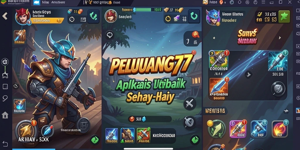 Tangkapan layar utama PELUANG77 menampilkan antarmuka yang ramah pengguna dan berbagai fitur utilitas.