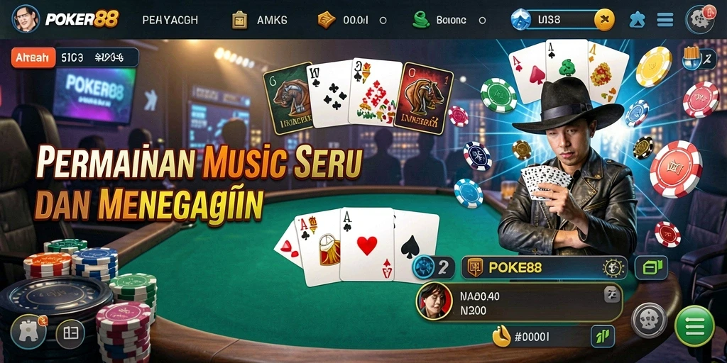 Tampilan menarik POKER88 saat pemain berkompetisi dalam permainan musik.