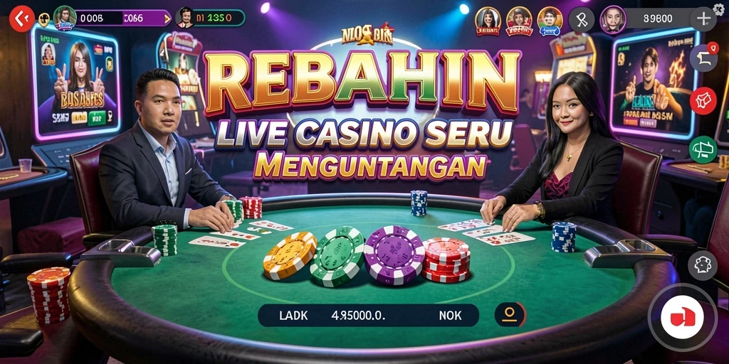 Gameplay Live Casino yang seru dengan dealer profesional dan interaksi langsung.