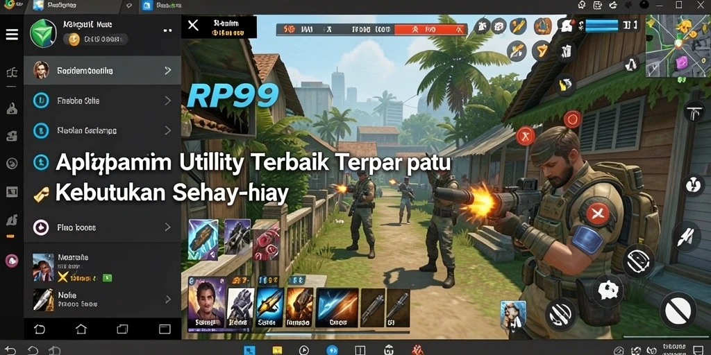 Screenshot utama RP99 menampilkan antarmuka pengguna yang bersih dan intuitif.