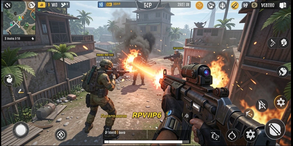 Tampilan gameplay TPS yang intens dan mendebarkan di RPVIP6.