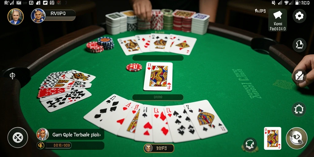 Tampilan gameplay Gaple yang seru dan menantang di RVIP3.