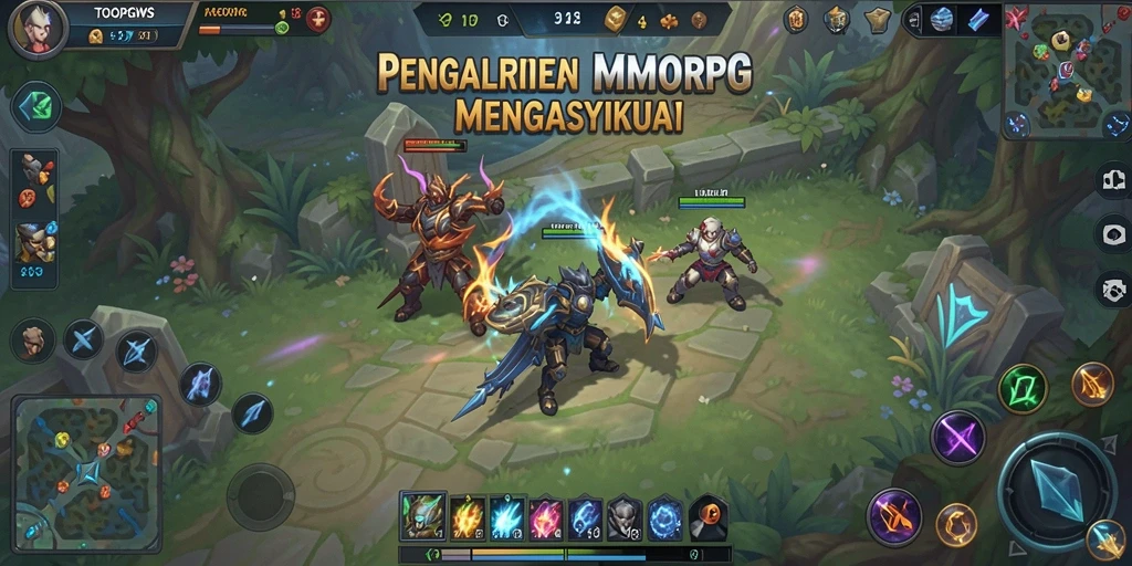 Tampilan pertandingan epik di dunia TOOPGWS dengan pemain beraksi.