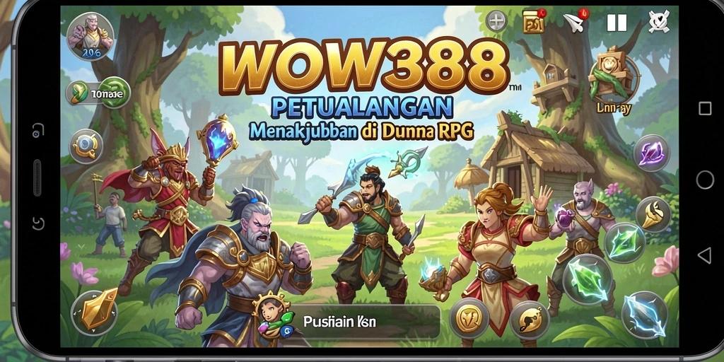 Tampilan gameplay WOW388 menunjukkan petualangan RPG yang seru.